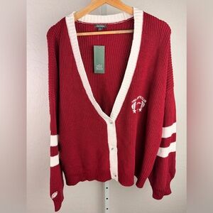 NWT Wild Fable Red Varsity Cardigan Sweater XXL